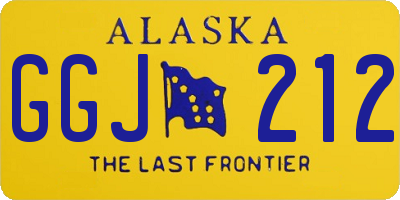 AK license plate GGJ212