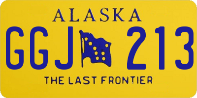AK license plate GGJ213