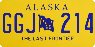 AK license plate GGJ214