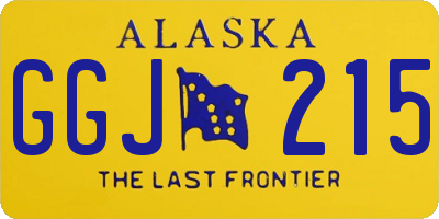 AK license plate GGJ215