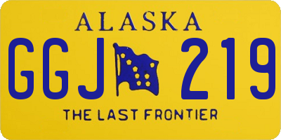 AK license plate GGJ219