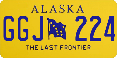 AK license plate GGJ224
