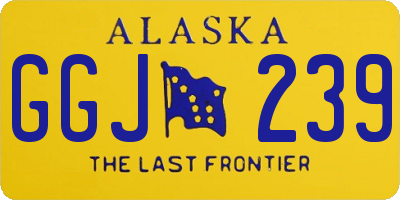 AK license plate GGJ239