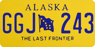 AK license plate GGJ243