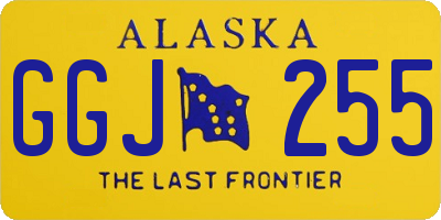 AK license plate GGJ255