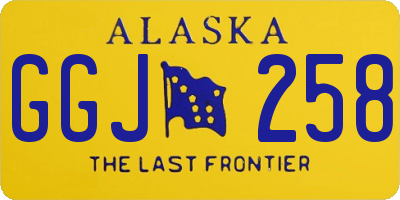 AK license plate GGJ258
