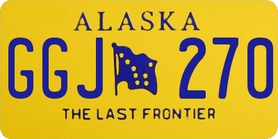 AK license plate GGJ270