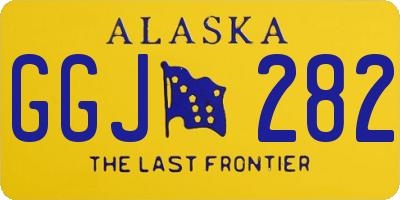 AK license plate GGJ282
