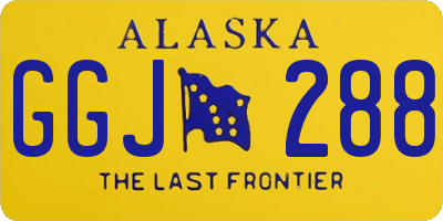 AK license plate GGJ288
