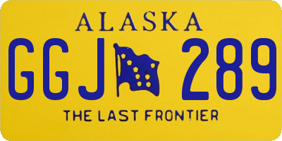 AK license plate GGJ289