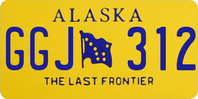 AK license plate GGJ312