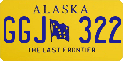 AK license plate GGJ322