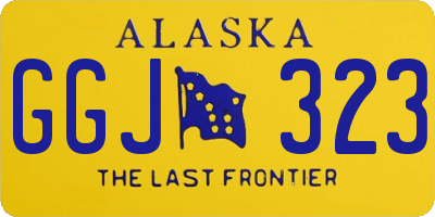 AK license plate GGJ323