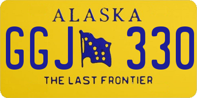 AK license plate GGJ330