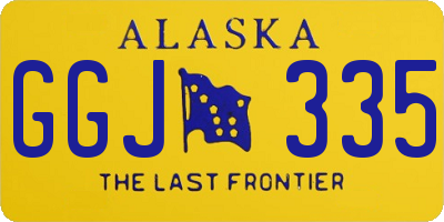 AK license plate GGJ335