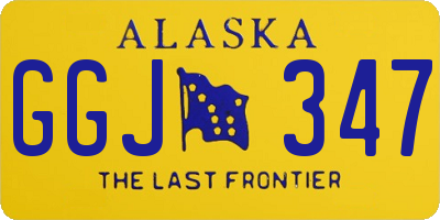 AK license plate GGJ347