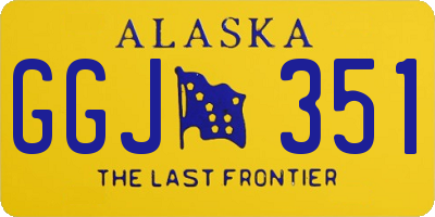 AK license plate GGJ351