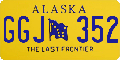 AK license plate GGJ352