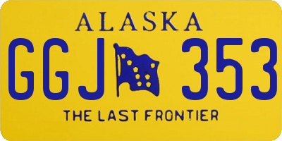 AK license plate GGJ353
