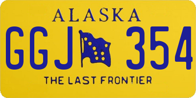 AK license plate GGJ354