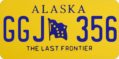 AK license plate GGJ356