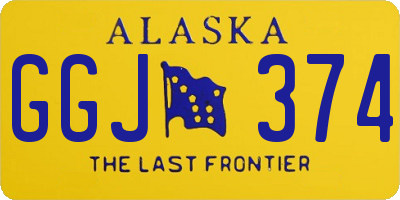 AK license plate GGJ374