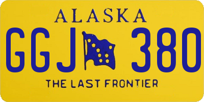 AK license plate GGJ380