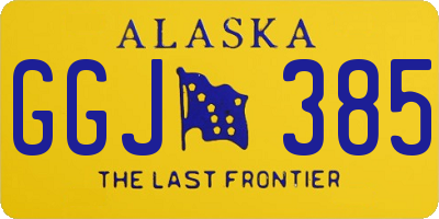 AK license plate GGJ385