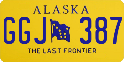 AK license plate GGJ387