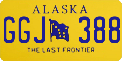 AK license plate GGJ388