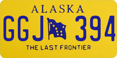 AK license plate GGJ394