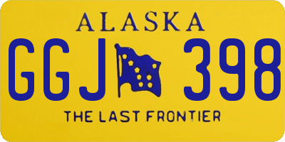 AK license plate GGJ398