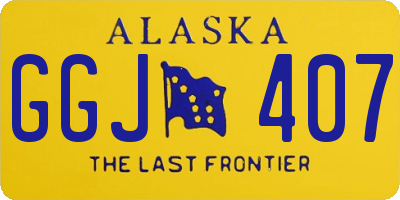 AK license plate GGJ407