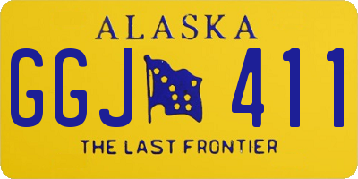 AK license plate GGJ411