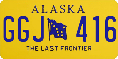 AK license plate GGJ416