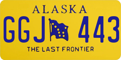 AK license plate GGJ443
