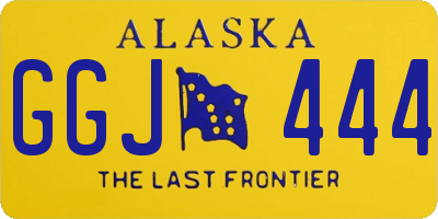 AK license plate GGJ444