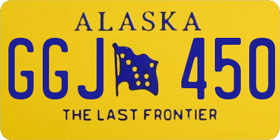 AK license plate GGJ450