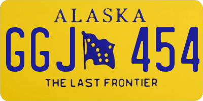 AK license plate GGJ454