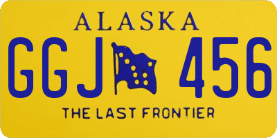 AK license plate GGJ456