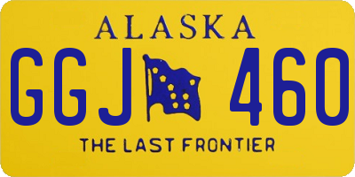 AK license plate GGJ460