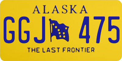 AK license plate GGJ475