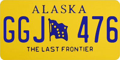 AK license plate GGJ476