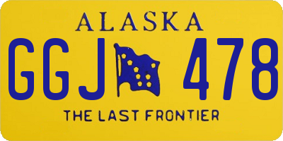 AK license plate GGJ478