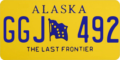 AK license plate GGJ492