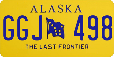 AK license plate GGJ498
