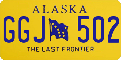 AK license plate GGJ502