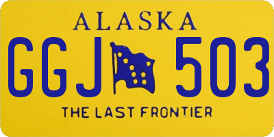 AK license plate GGJ503