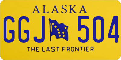 AK license plate GGJ504