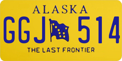 AK license plate GGJ514